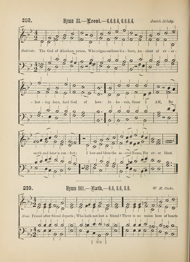 Methodist Tune Book: a collection of tunes adapted to the Methodist Hymn book page 154