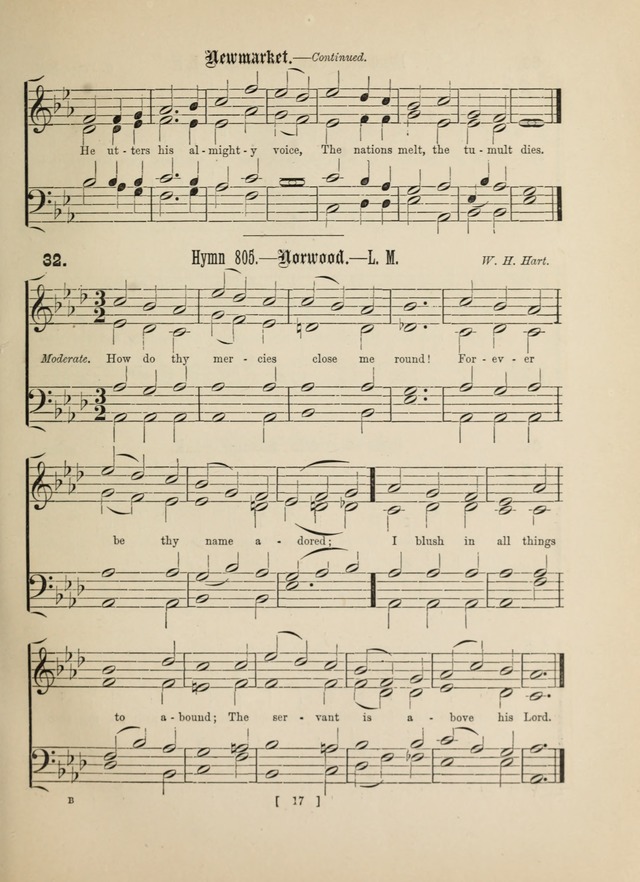 Methodist Tune Book: a collection of tunes adapted to the Methodist Hymn book page 17