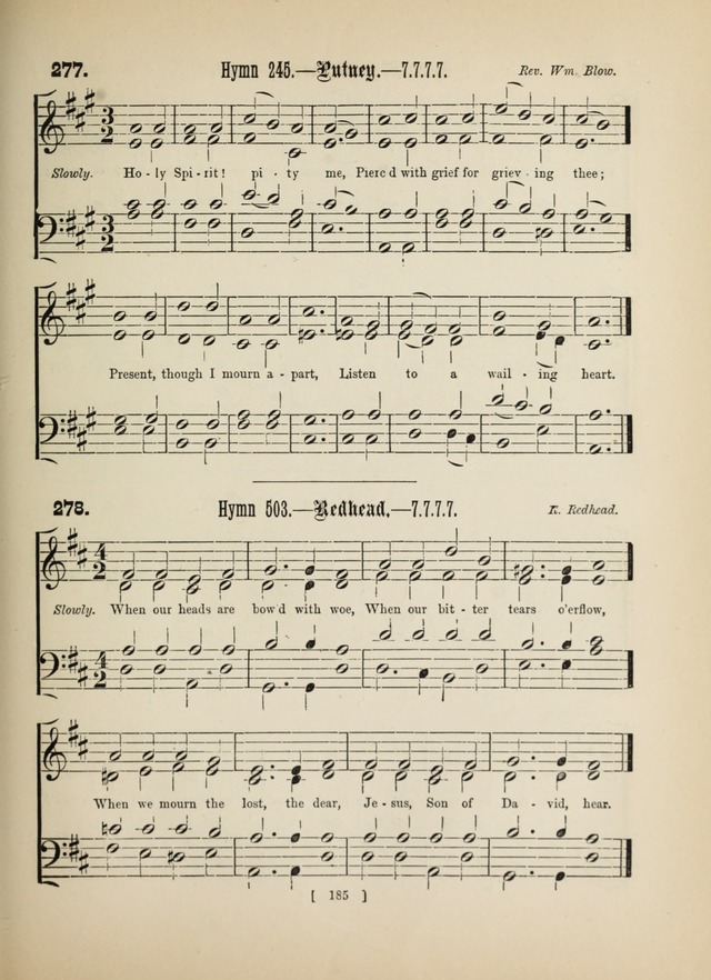 Methodist Tune Book: a collection of tunes adapted to the Methodist Hymn book page 185