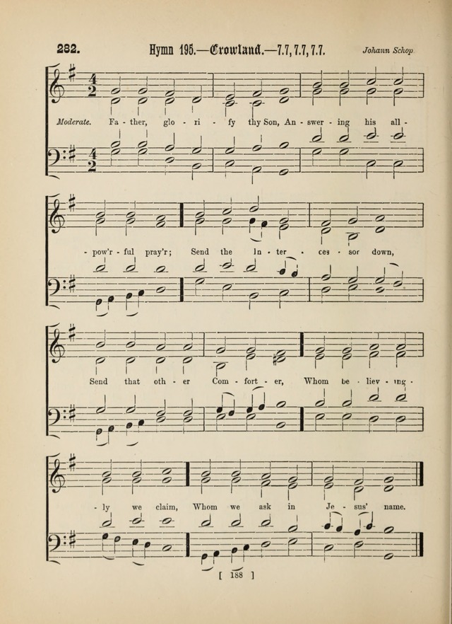 Methodist Tune Book: a collection of tunes adapted to the Methodist Hymn book page 188