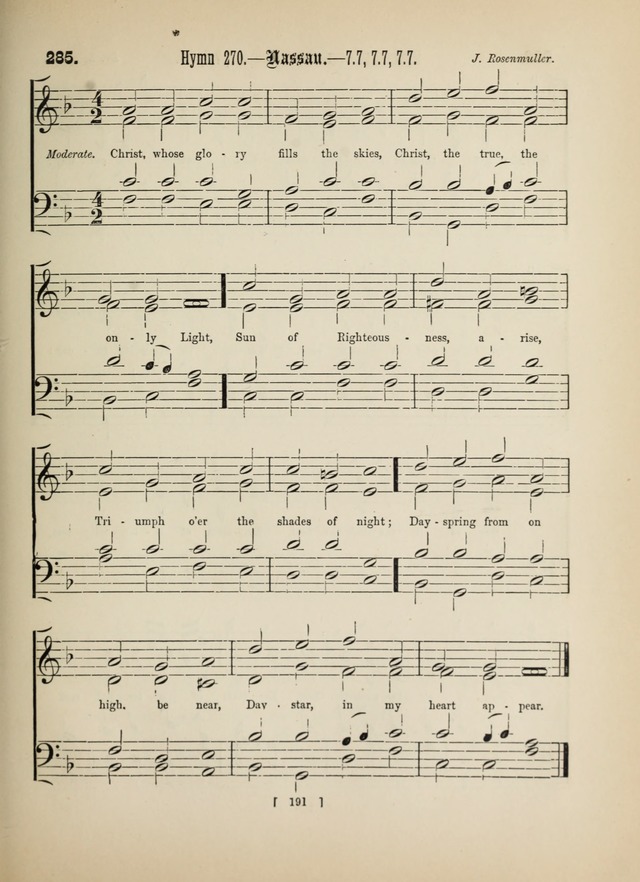 Methodist Tune Book: a collection of tunes adapted to the Methodist Hymn book page 191