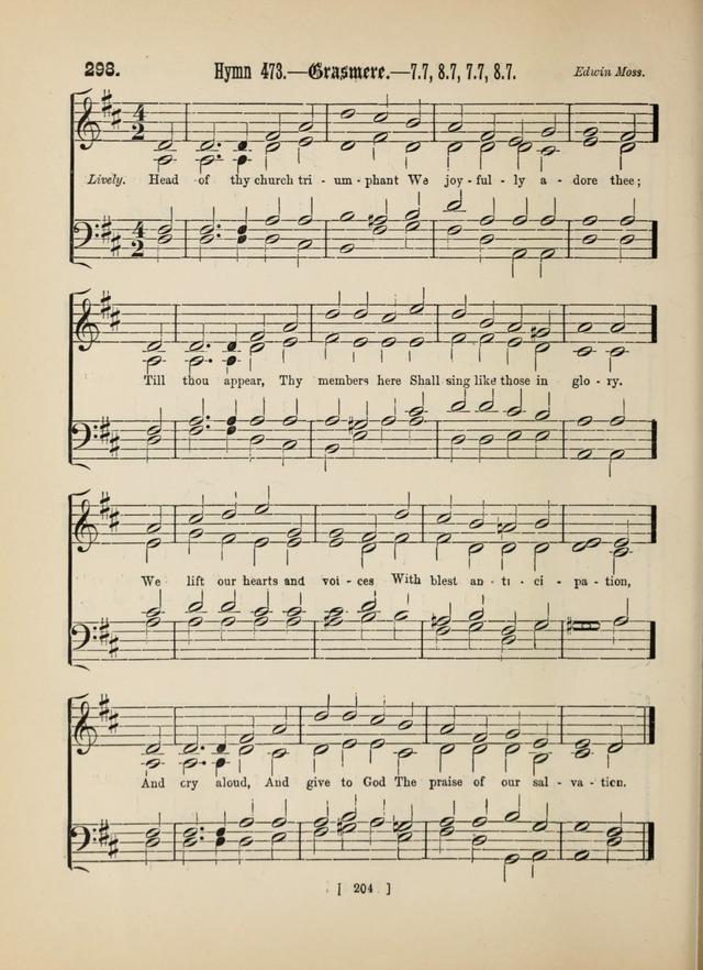 Methodist Tune Book: a collection of tunes adapted to the Methodist Hymn book page 204