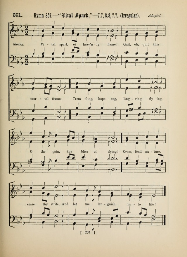 Methodist Tune Book: a collection of tunes adapted to the Methodist Hymn book page 207