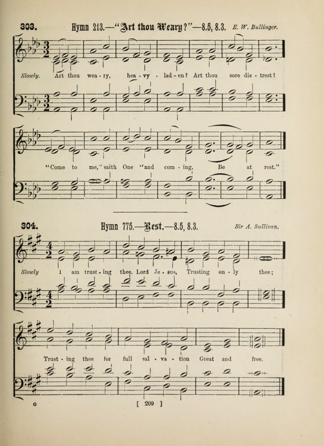 Methodist Tune Book: a collection of tunes adapted to the Methodist Hymn book page 209