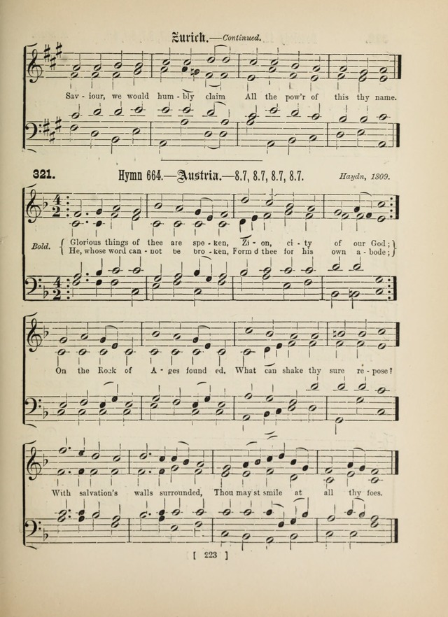 Methodist Tune Book: a collection of tunes adapted to the Methodist Hymn book page 223