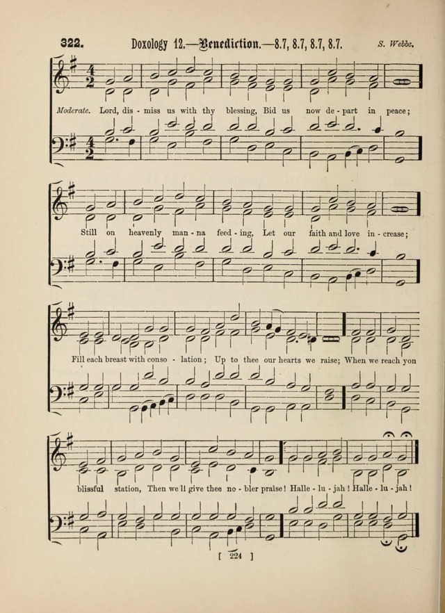 Methodist Tune Book: a collection of tunes adapted to the Methodist Hymn book page 224