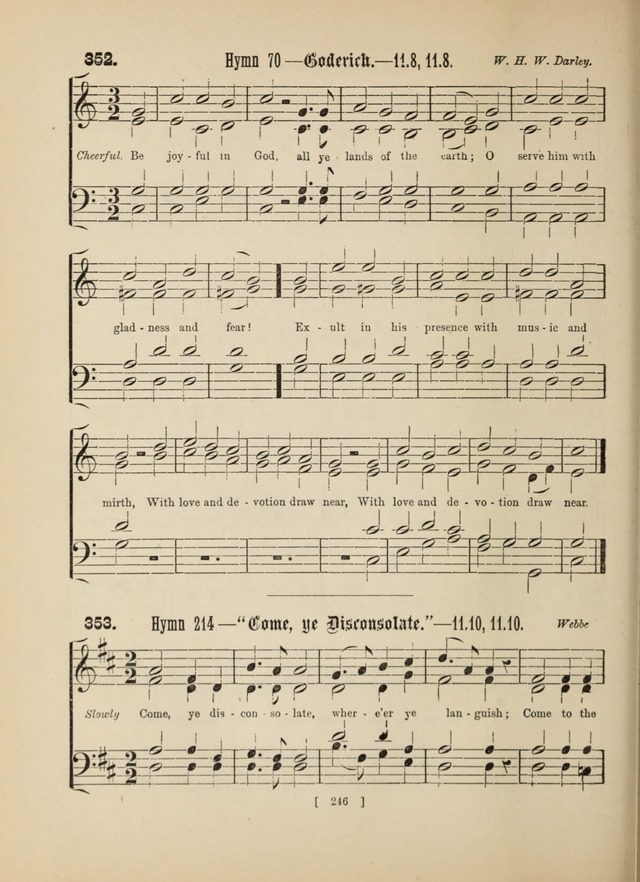 Methodist Tune Book: a collection of tunes adapted to the Methodist Hymn book page 246