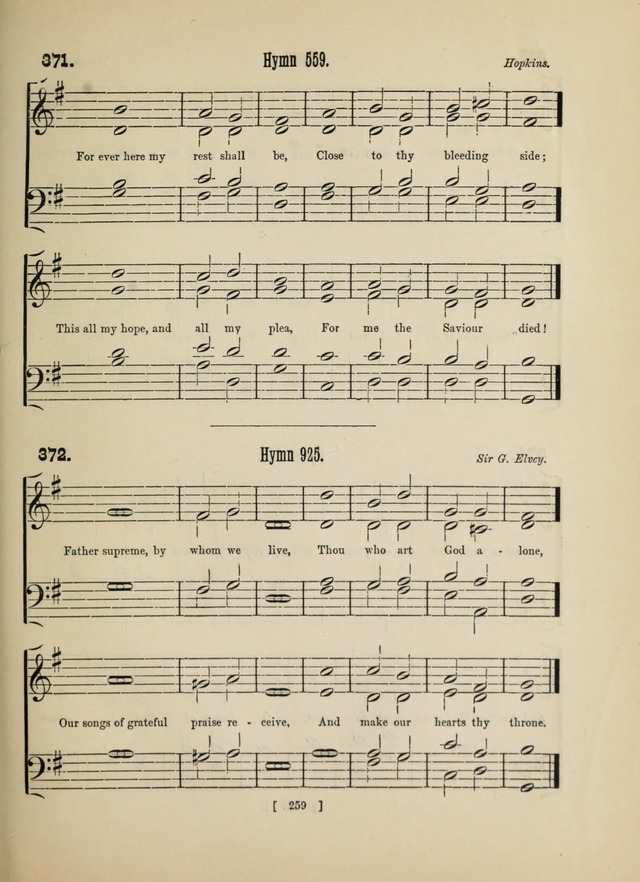 Methodist Tune Book: a collection of tunes adapted to the Methodist Hymn book page 259