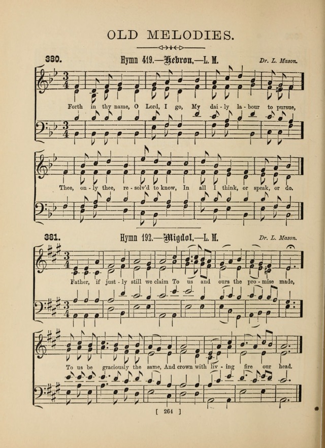 Methodist Tune Book: a collection of tunes adapted to the Methodist Hymn book page 264