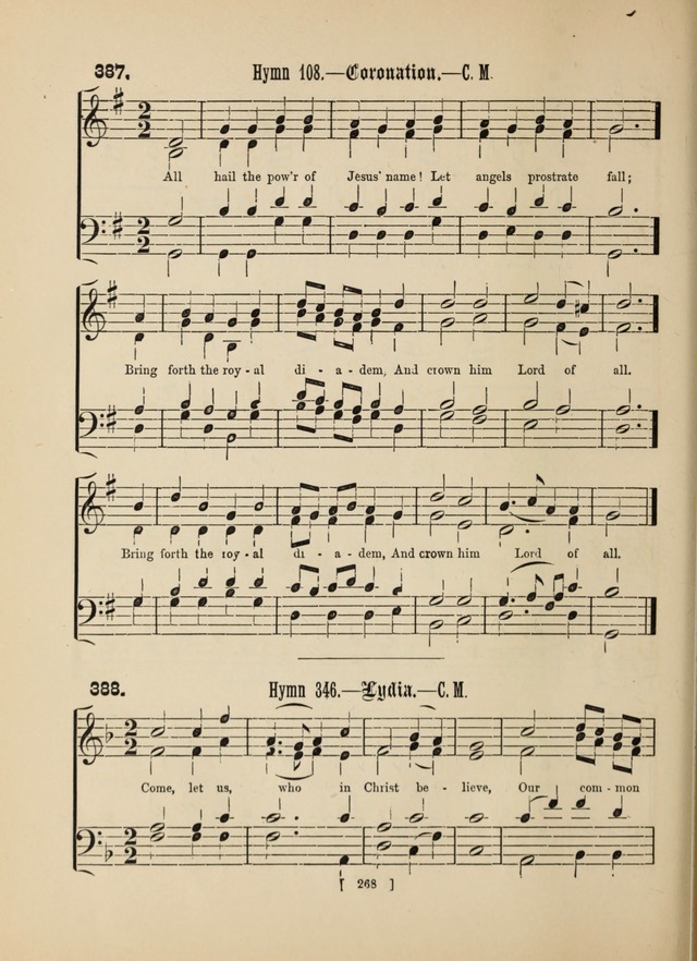 Methodist Tune Book: a collection of tunes adapted to the Methodist Hymn book page 268