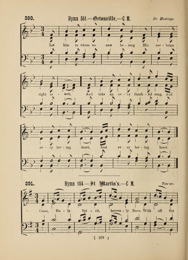 Methodist Tune Book: a collection of tunes adapted to the Methodist Hymn book page 270