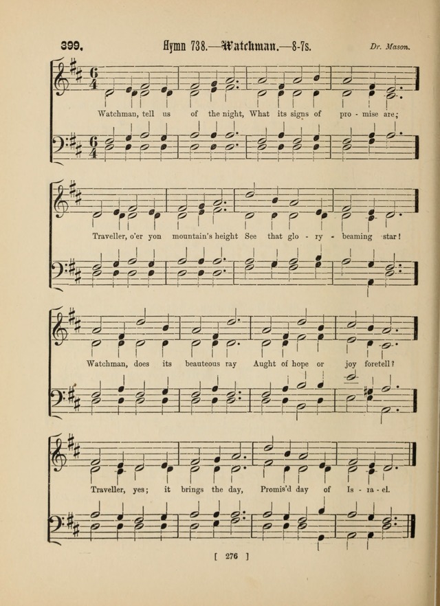 Methodist Tune Book: a collection of tunes adapted to the Methodist Hymn book page 276