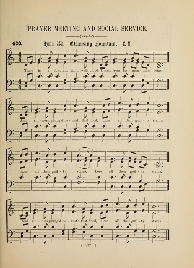 Methodist Tune Book: a collection of tunes adapted to the Methodist Hymn book page 277