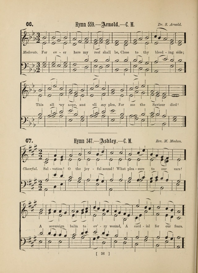 Methodist Tune Book: a collection of tunes adapted to the Methodist Hymn book page 36