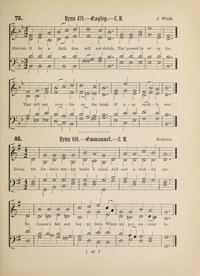 Methodist Tune Book: a collection of tunes adapted to the Methodist Hymn book page 43