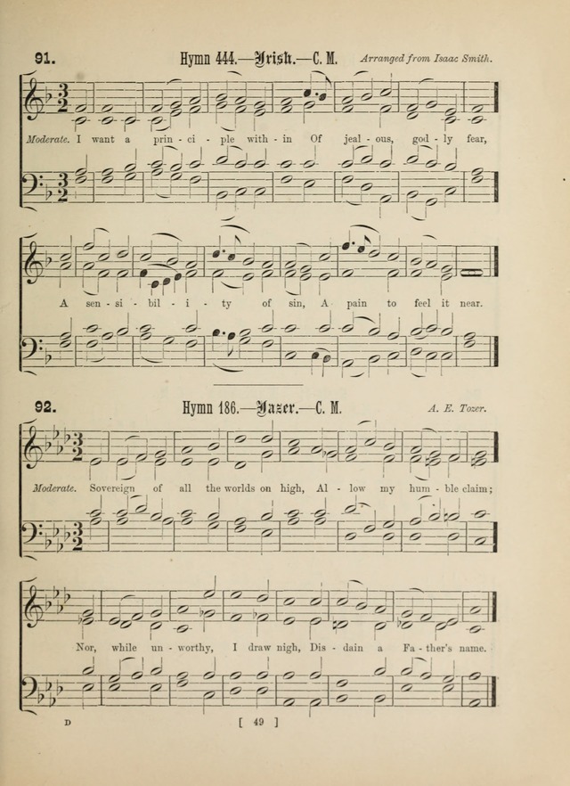 Methodist Tune Book: a collection of tunes adapted to the Methodist Hymn book page 49