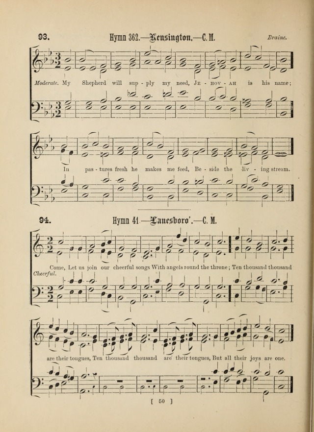 Methodist Tune Book: a collection of tunes adapted to the Methodist Hymn book page 50