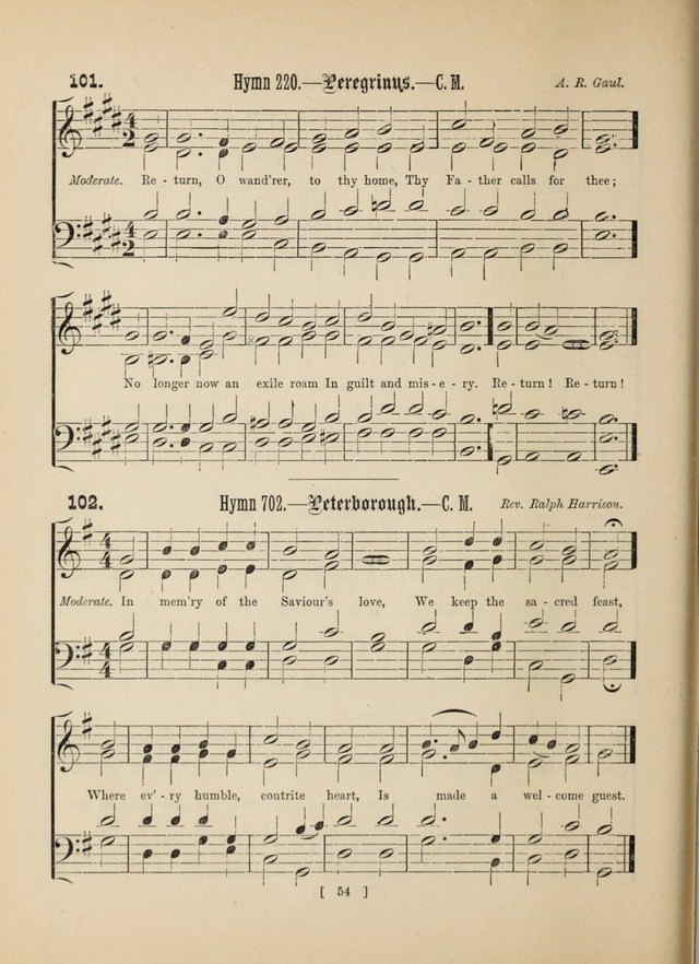 Methodist Tune Book: a collection of tunes adapted to the Methodist Hymn book page 54