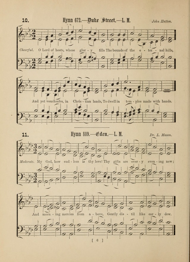 Methodist Tune Book: a collection of tunes adapted to the Methodist Hymn book page 6