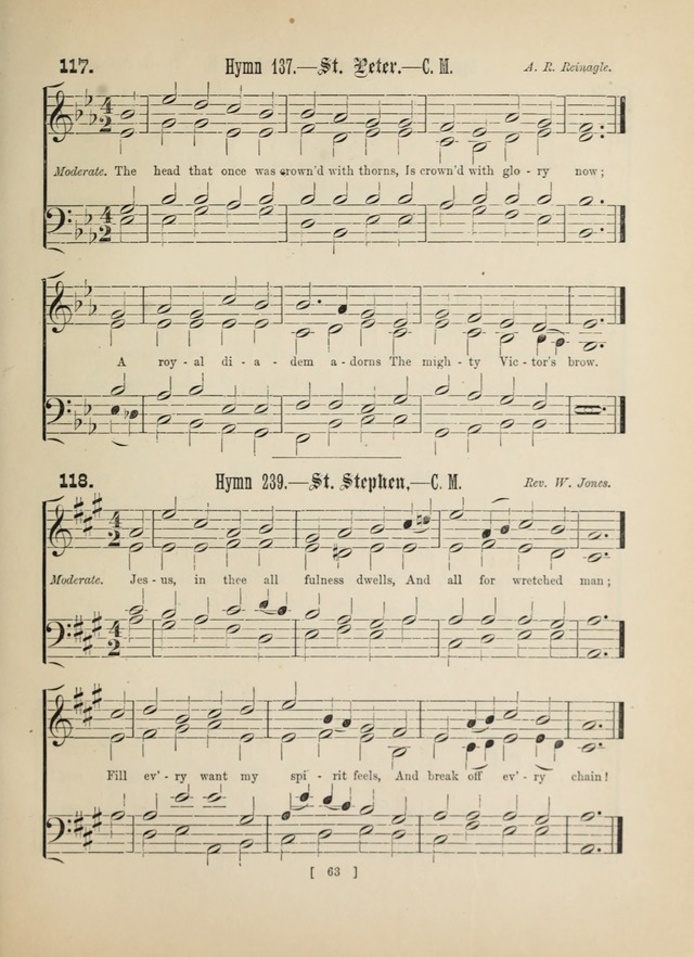 Methodist Tune Book: a collection of tunes adapted to the Methodist Hymn book page 63