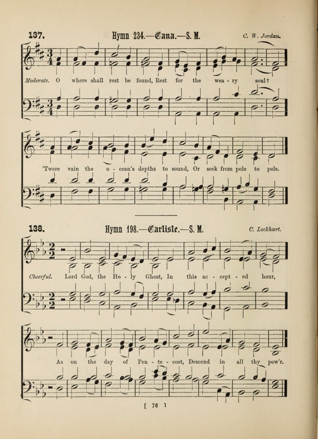 Methodist Tune Book: a collection of tunes adapted to the Methodist Hymn book page 76