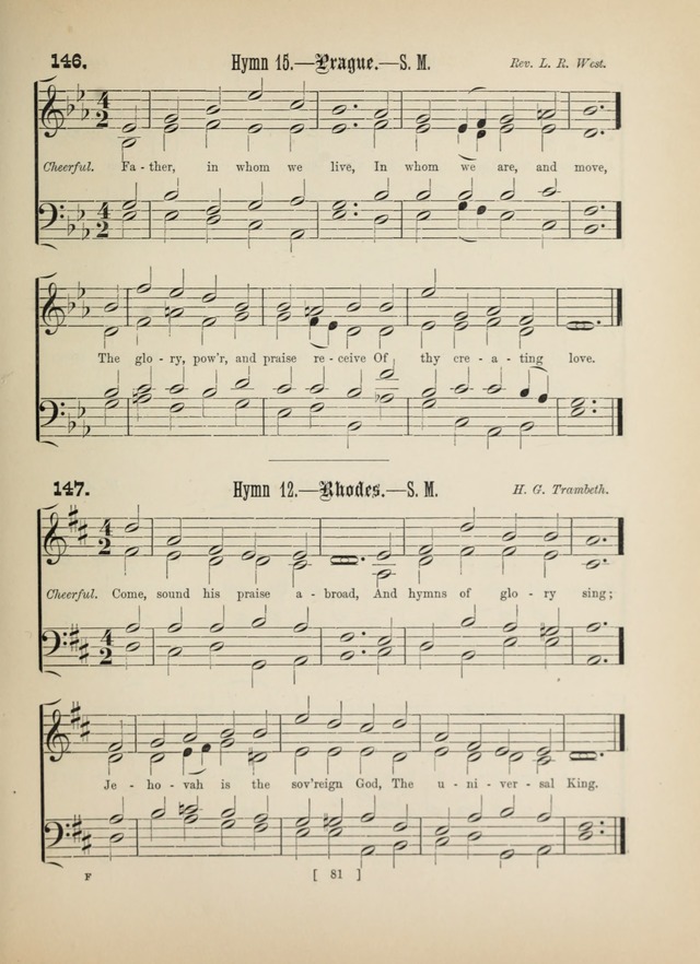 Methodist Tune Book: a collection of tunes adapted to the Methodist Hymn book page 81