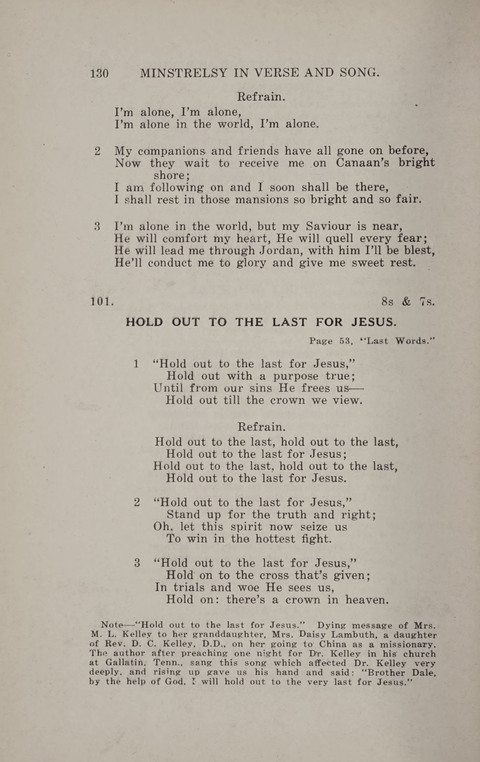 Minstrelsy In Verse and Song: Being a collection of Original Psalms, Hymns and Poems for the Home, covering a period of more than fifty years in their production page 130