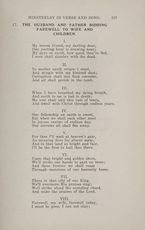 Minstrelsy In Verse and Song: Being a collection of Original Psalms, Hymns and Poems for the Home, covering a period of more than fifty years in their production page 157