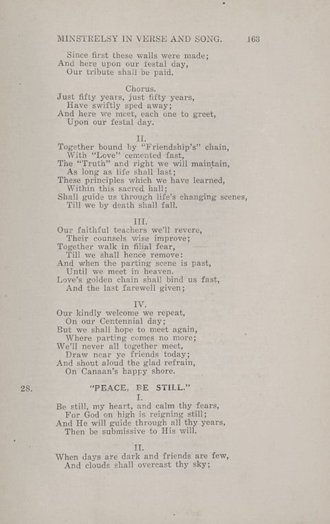 Minstrelsy In Verse and Song: Being a collection of Original Psalms, Hymns and Poems for the Home, covering a period of more than fifty years in their production page 163