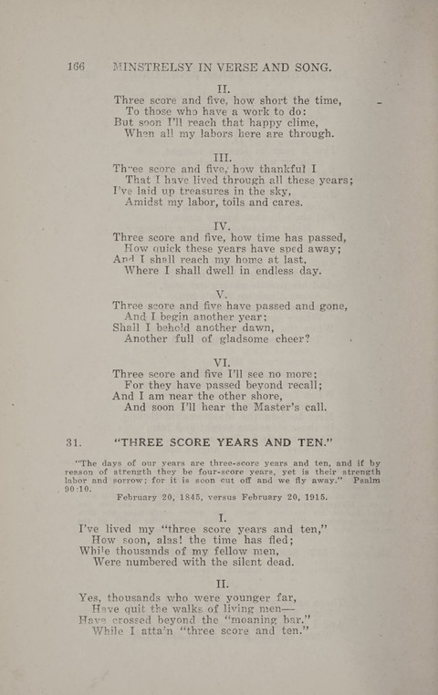 Minstrelsy In Verse and Song: Being a collection of Original Psalms, Hymns and Poems for the Home, covering a period of more than fifty years in their production page 166