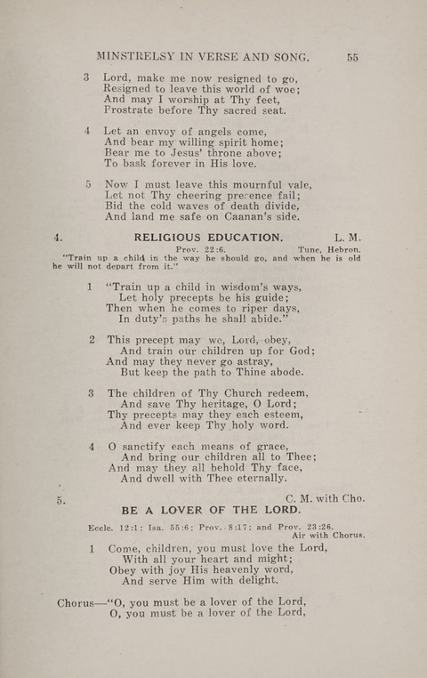 Minstrelsy In Verse and Song: Being a collection of Original Psalms, Hymns and Poems for the Home, covering a period of more than fifty years in their production page 55