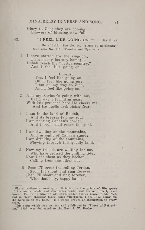 Minstrelsy In Verse and Song: Being a collection of Original Psalms, Hymns and Poems for the Home, covering a period of more than fifty years in their production page 81