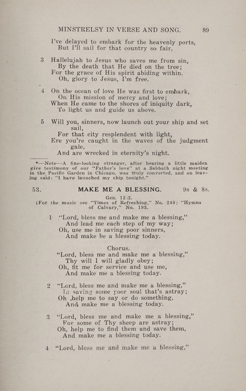 Minstrelsy In Verse and Song: Being a collection of Original Psalms, Hymns and Poems for the Home, covering a period of more than fifty years in their production page 89