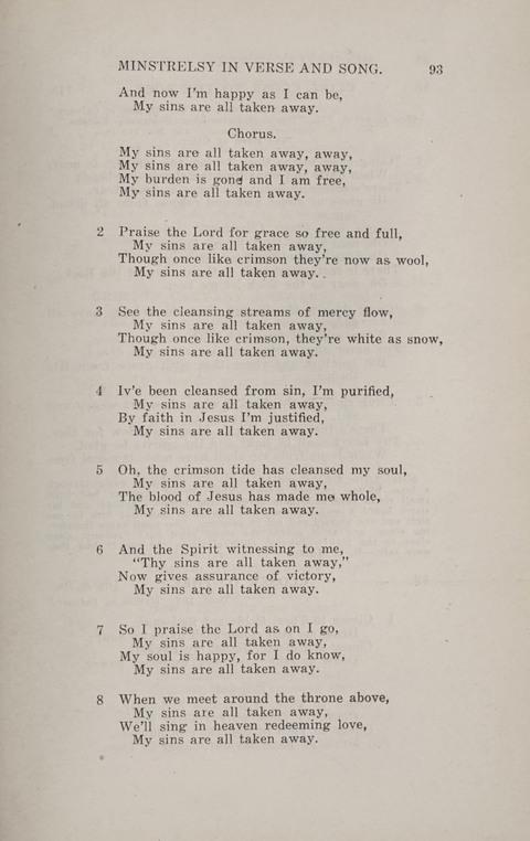 Minstrelsy In Verse and Song: Being a collection of Original Psalms, Hymns and Poems for the Home, covering a period of more than fifty years in their production page 93