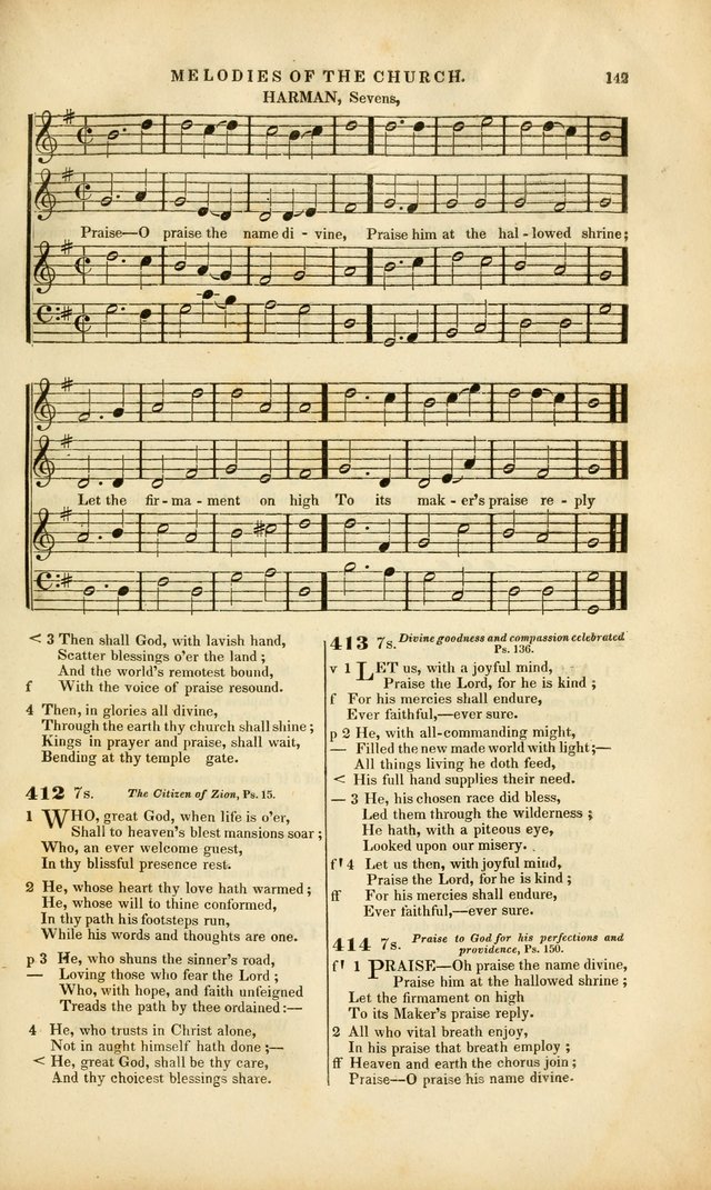 Melodies of the Church: a collection of psalms and hymns adapted to publick and social worship, seasons of revival, monthly concerts of prayer, and various similar occasions... page 143