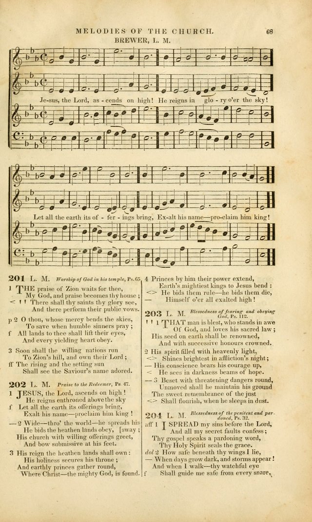 Melodies of the Church: a collection of psalms and hymns adapted to publick and social worship, seasons of revival, monthly concerts of prayer, and various similar occasions... page 69