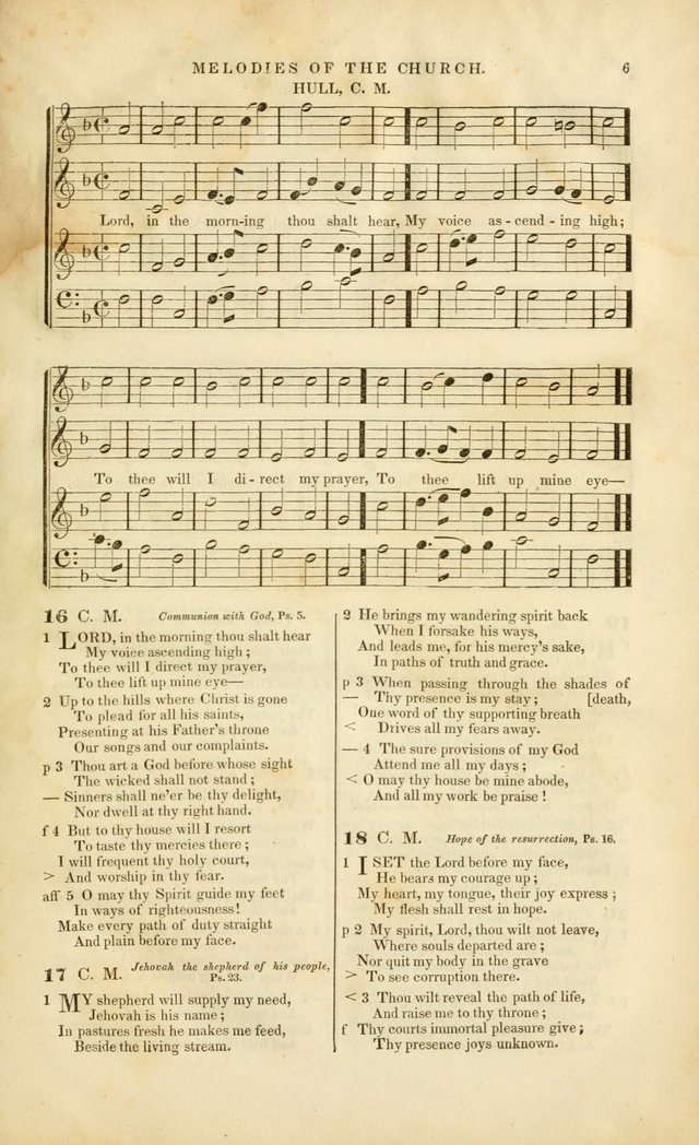 Melodies of the Church: a collection of psalms and hymns adapted to publick and social worship, seasons of revival, monthly concerts of prayer, and various similar occasions... page 7