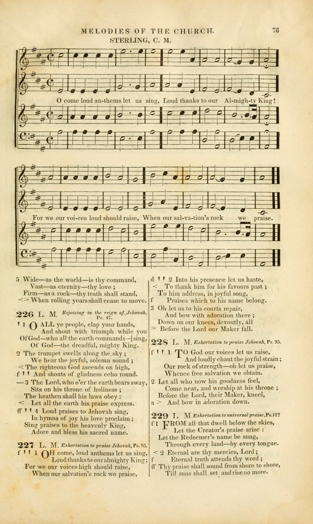 Melodies of the Church: a collection of psalms and hymns adapted to publick and social worship, seasons of revival, monthly concerts of prayer, and various similar occasions... page 77