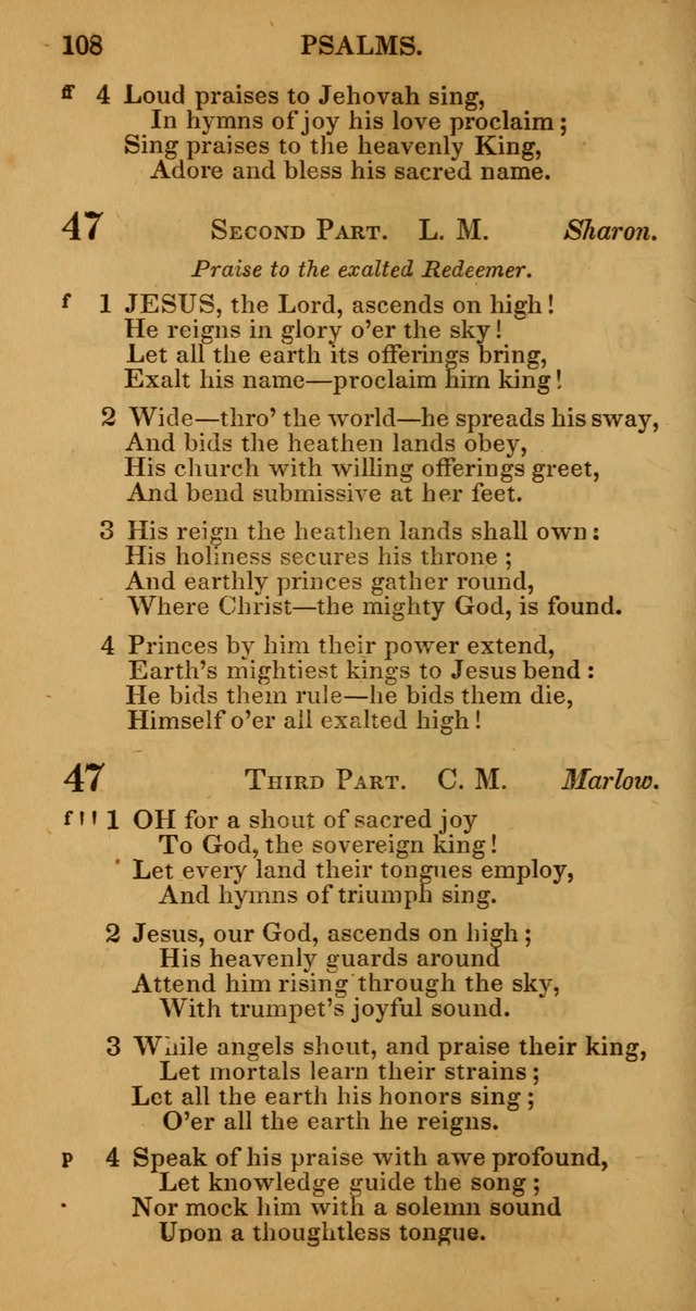 Manual of Christian Psalmody: a collection of psalms and hymns for public worship page 110