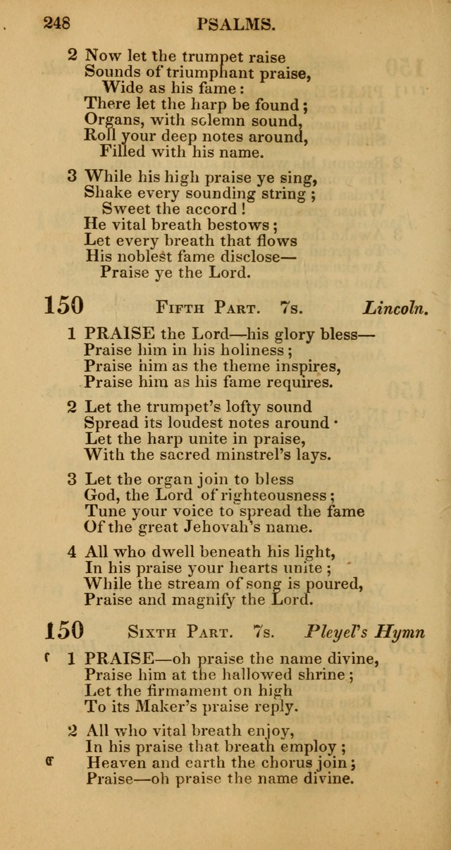 Manual of Christian Psalmody: a collection of psalms and hymns for public worship page 250