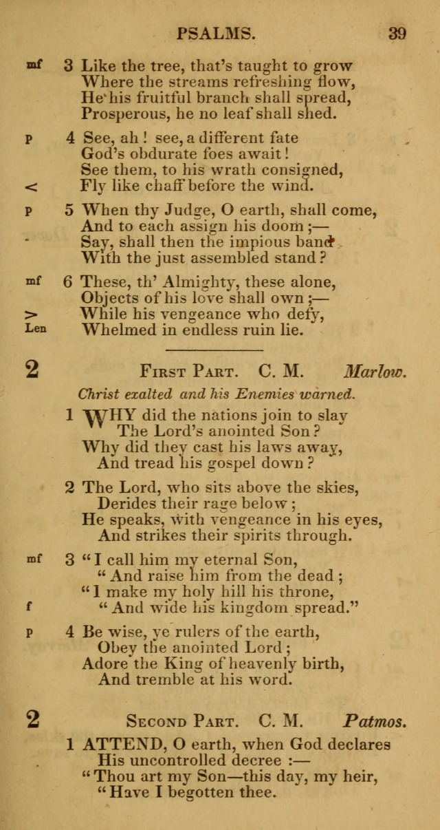 Manual of Christian Psalmody: a collection of psalms and hymns for public worship page 39