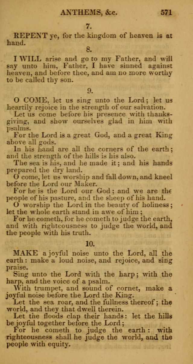 Manual of Christian Psalmody: a collection of psalms and hymns for public worship page 573