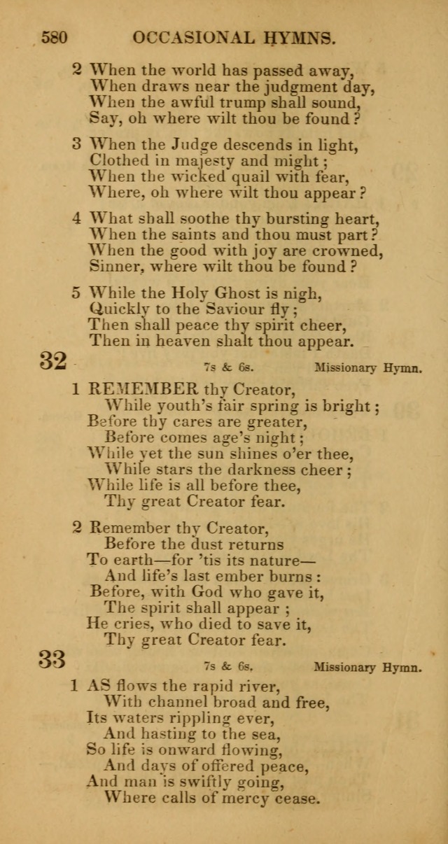 Manual of Christian Psalmody: a collection of psalms and hymns for public worship page 582