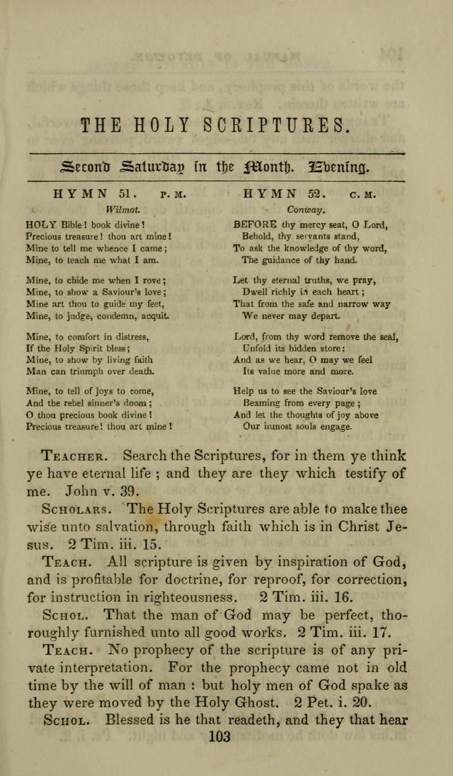 Manual of Devotion: or religious exercises for the morning and evening of each day of the month, for the use of schools and private families page 105