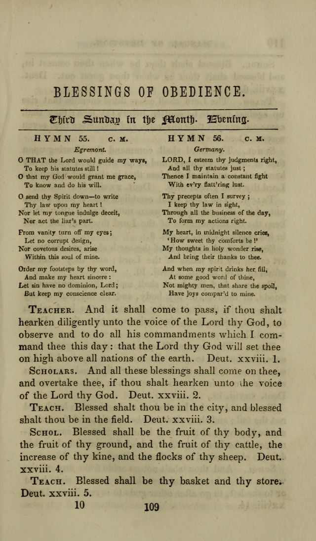 Manual of Devotion: or religious exercises for the morning and evening of each day of the month, for the use of schools and private families page 111