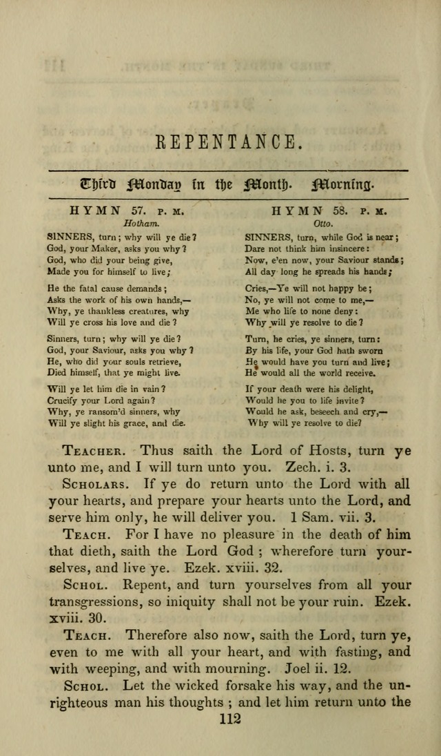 Manual of Devotion: or religious exercises for the morning and evening of each day of the month, for the use of schools and private families page 114