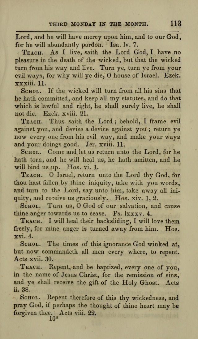 Manual of Devotion: or religious exercises for the morning and evening of each day of the month, for the use of schools and private families page 115