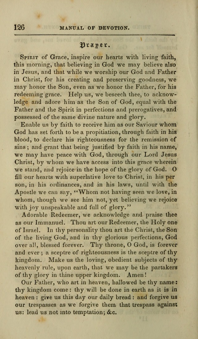 Manual of Devotion: or religious exercises for the morning and evening of each day of the month, for the use of schools and private families page 128