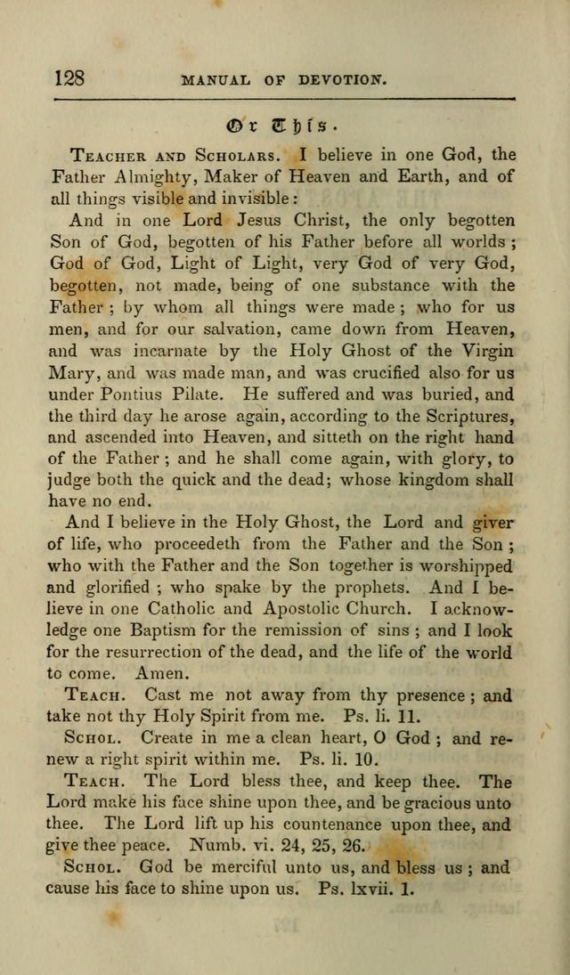 Manual of Devotion: or religious exercises for the morning and evening of each day of the month, for the use of schools and private families page 130