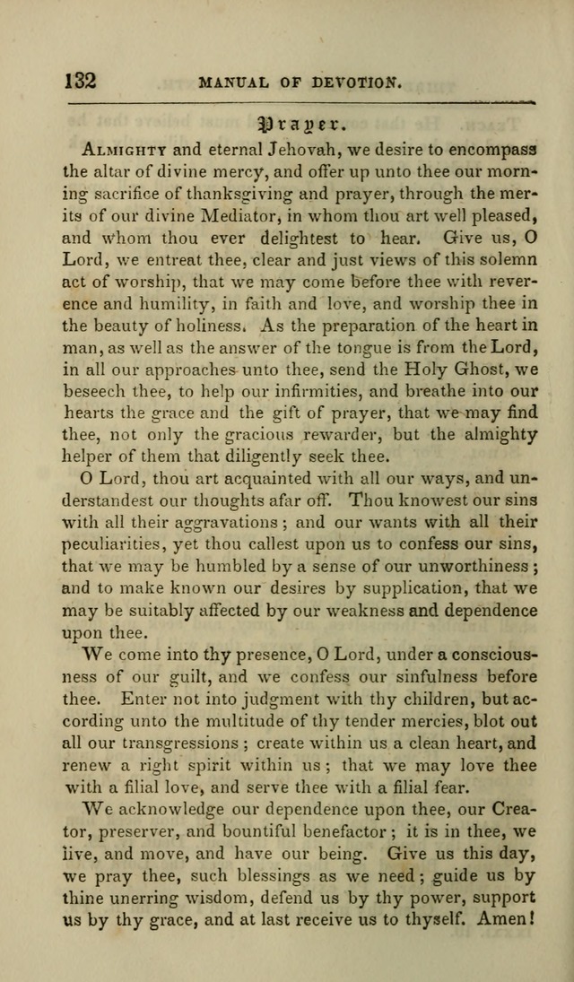 Manual of Devotion: or religious exercises for the morning and evening of each day of the month, for the use of schools and private families page 134